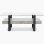 Newton Rectangular Coffee Table - Rectangular Coffee Table Light Concrete Tables Sterling Home 1
