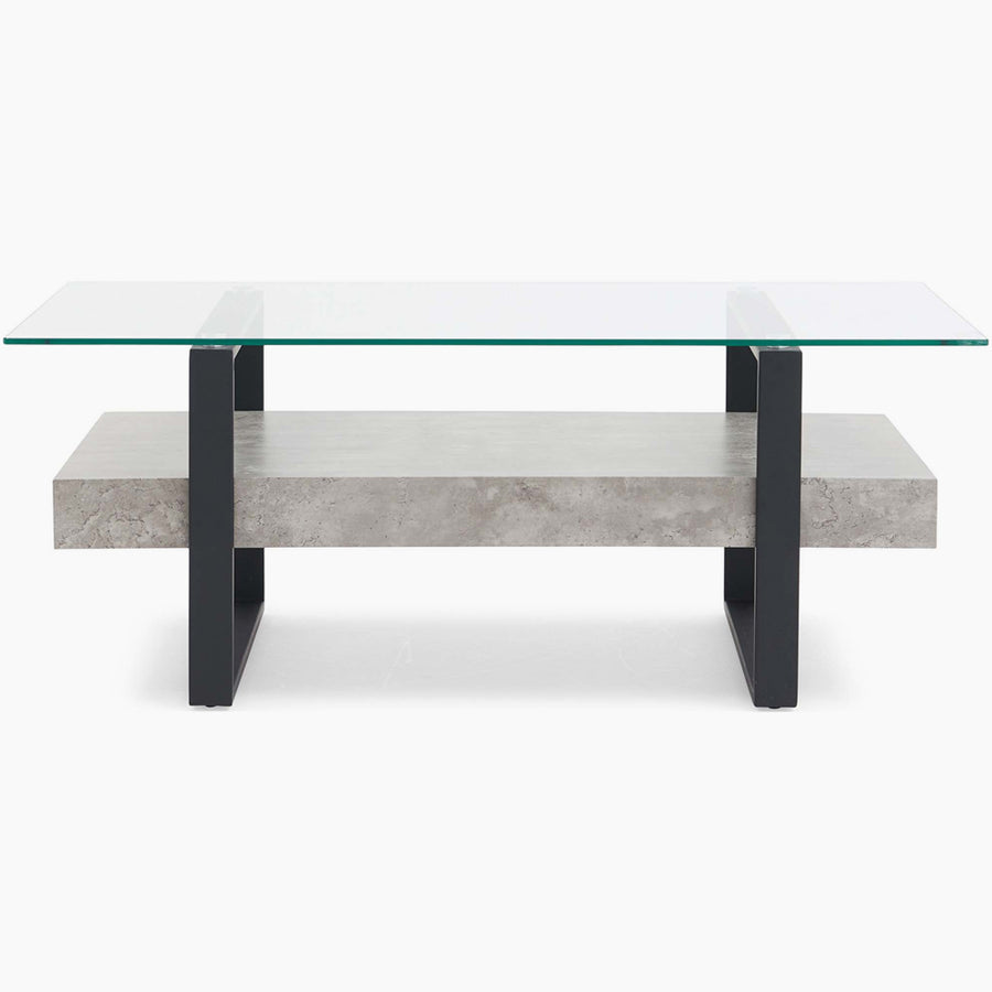 Newton Rectangular Coffee Table - Rectangular Coffee Table Light Concrete Tables Sterling Home 1