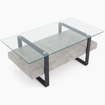 Newton Rectangular Coffee Table - Rectangular Coffee Table Light Concrete Tables Sterling Home 2