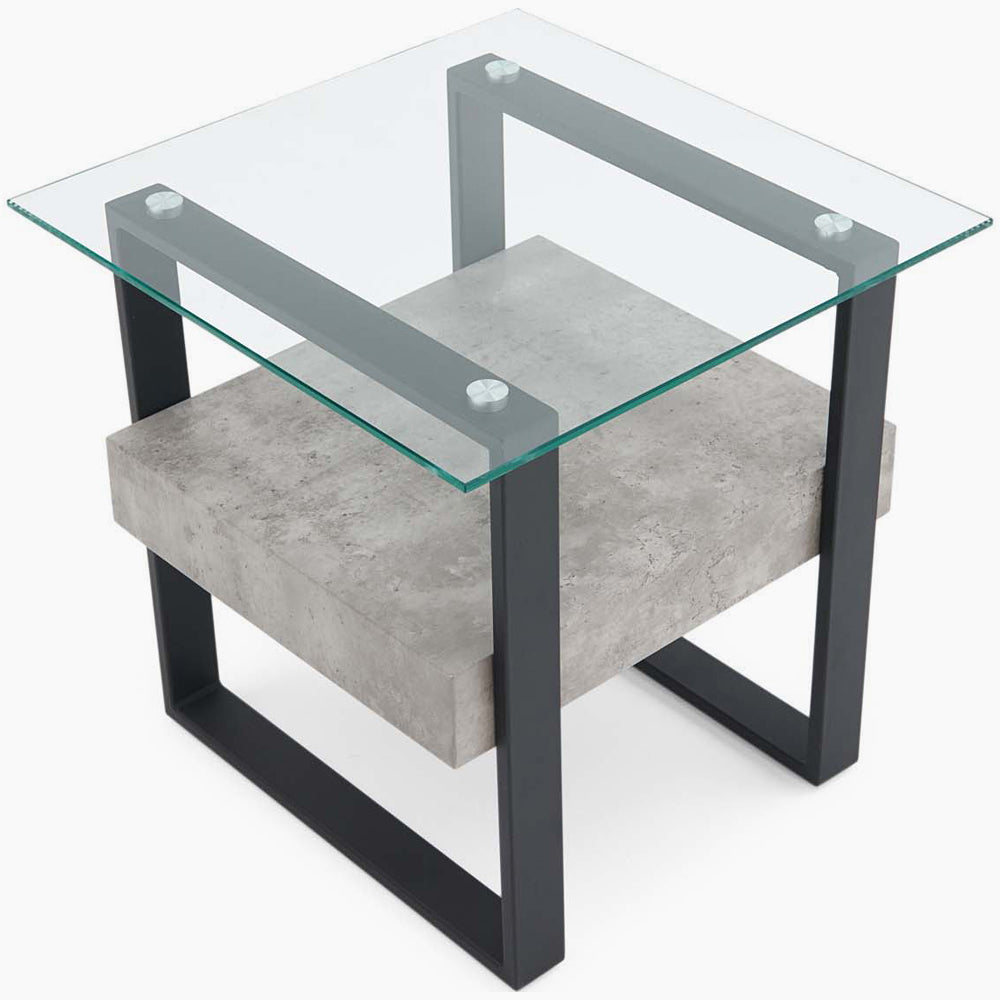 Newton Side Table - End Table Light Concrete Tables Sterling Home 2