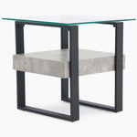 Newton Side Table - End Table Light Concrete Tables Sterling Home 3