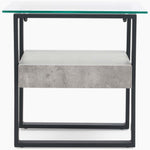 Newton Side Table - End Table Light Concrete Tables Sterling Home 4