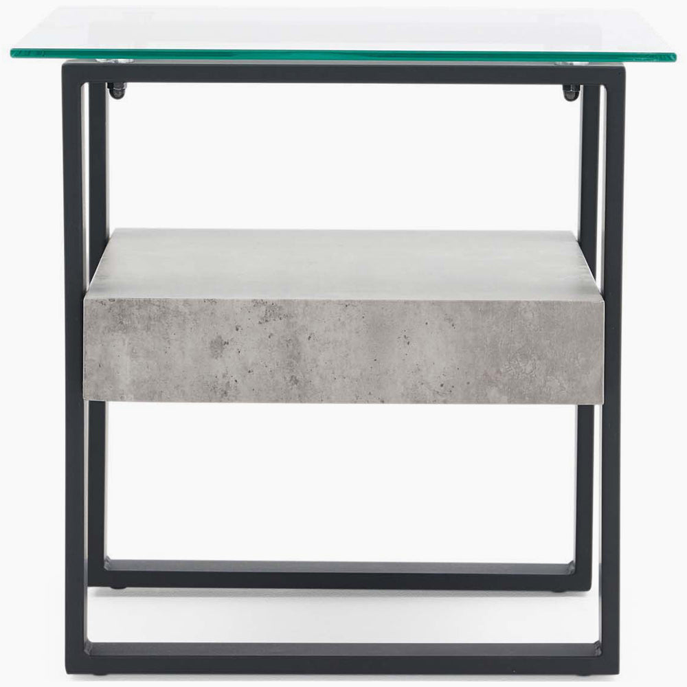 Newton Side Table - End Table Light Concrete Tables Sterling Home 4