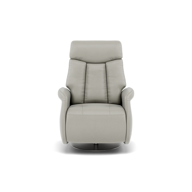 Nicoletti Break Recliner Armchair - Power Chair with Round Metal Base CB Armchairs Sterling Home 1 Macao Ice 371