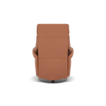 Nicoletti Break Recliner Armchair - Power Chair with Round Metal Base CB — Macao Cognac 363, gallery image 2