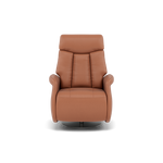 Nicoletti Break Recliner Armchair - Power Chair with Round Metal Base CB Armchairs Sterling Home 2 Macao Cognac 363