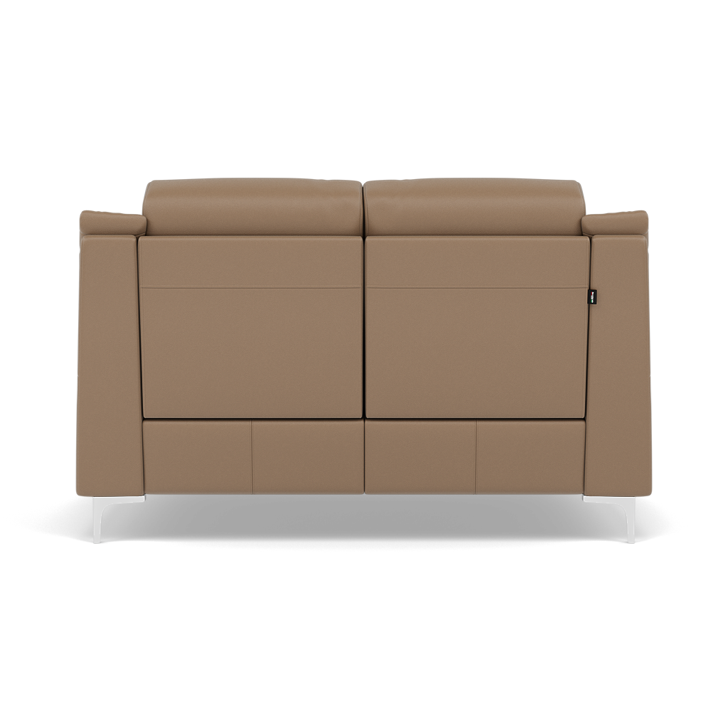Nicoletti Carmen 2 Seater Sofa - 2 Seater Sofa CB — Feet: Shiny Metal / Torello PS 312 Taupe, gallery image 2