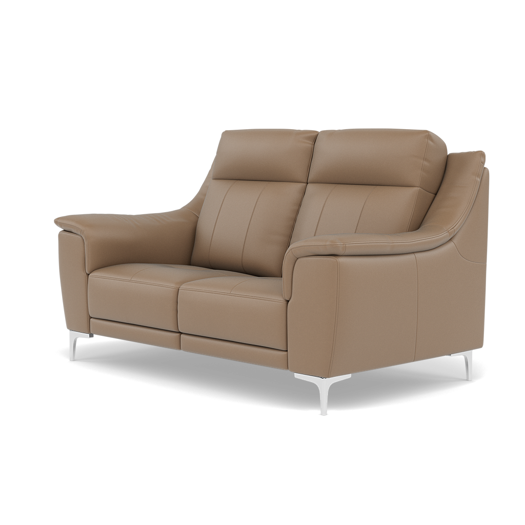 Nicoletti Carmen 2 Seater Sofa - 2 Seater Sofa CB — Feet: Shiny Metal / Torello PS 312 Taupe, gallery image 3