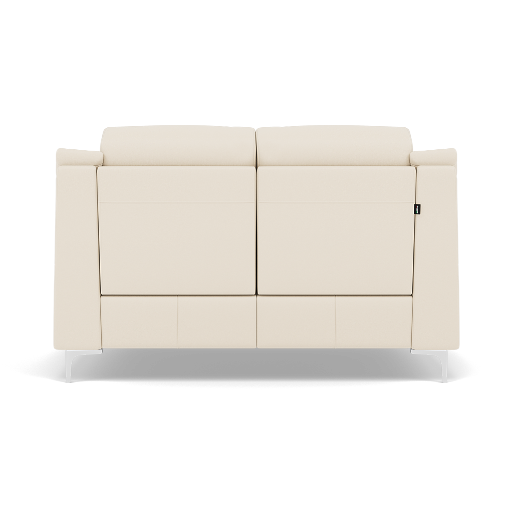 Nicoletti Carmen 2 Seater Sofa - 2 Seater Sofa CB — Feet: Shiny Metal / Torello PS Bianco 93, gallery image 2