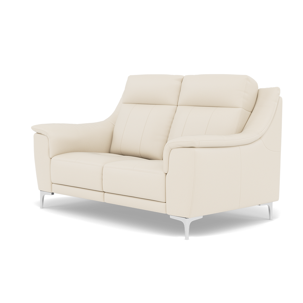 Nicoletti Carmen 2 Seater Sofa - 2 Seater Sofa CB — Feet: Shiny Metal / Torello PS Bianco 93, gallery image 3