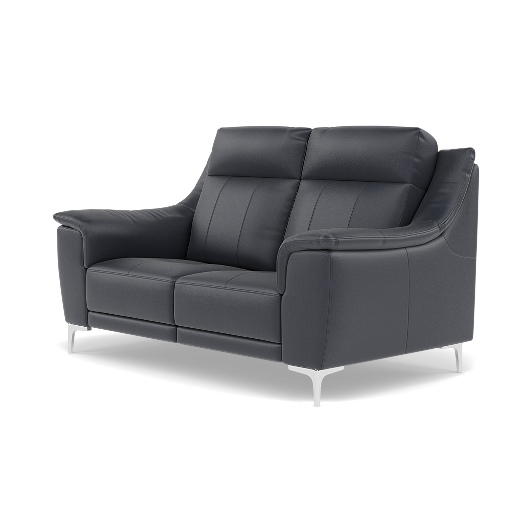 Nicoletti Carmen 2 Seater Sofa - 2 Seater Sofa CB — Feet: Shiny Metal / Torello PS Blu -S 81, gallery image 3