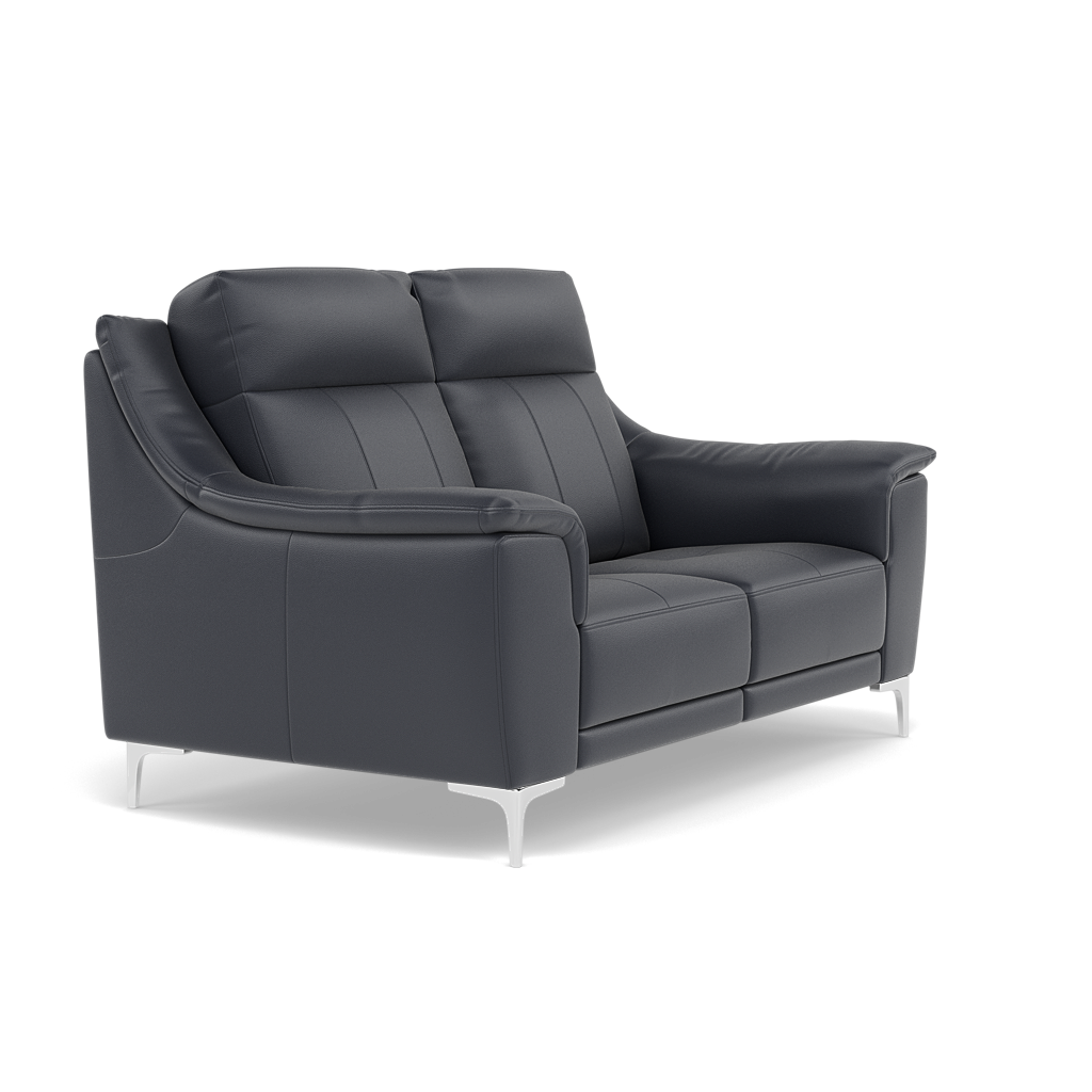 Nicoletti Carmen 2 Seater Sofa - 2 Seater Sofa CB — Feet: Shiny Metal / Torello PS Blu -S 81, gallery image 1