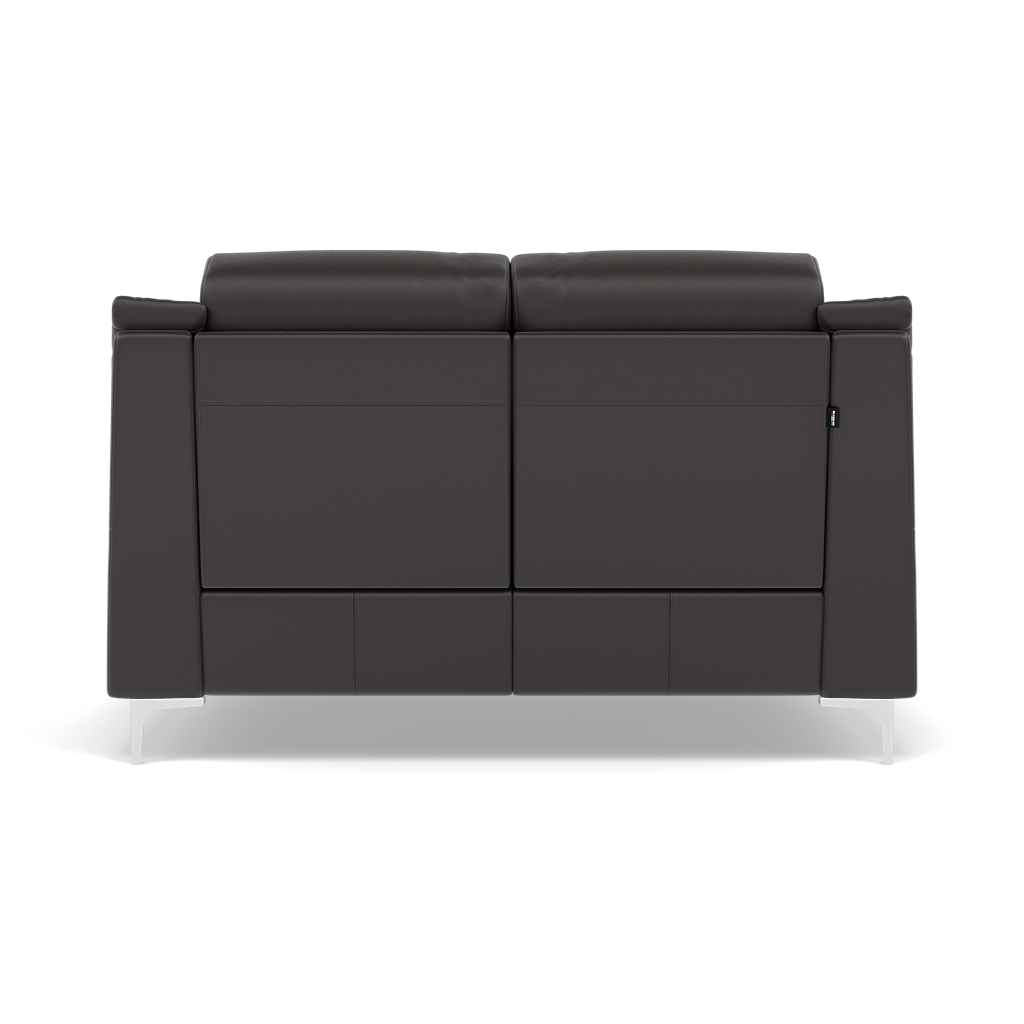 Nicoletti Carmen 2 Seater Sofa - 2 Seater Sofa CB — Feet: Shiny Metal / Torello PS Chocol -S 91, gallery image 2