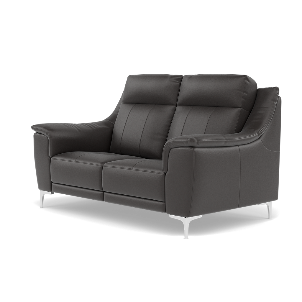 Nicoletti Carmen 2 Seater Sofa - 2 Seater Sofa CB — Feet: Shiny Metal / Torello PS Chocol -S 91, gallery image 3