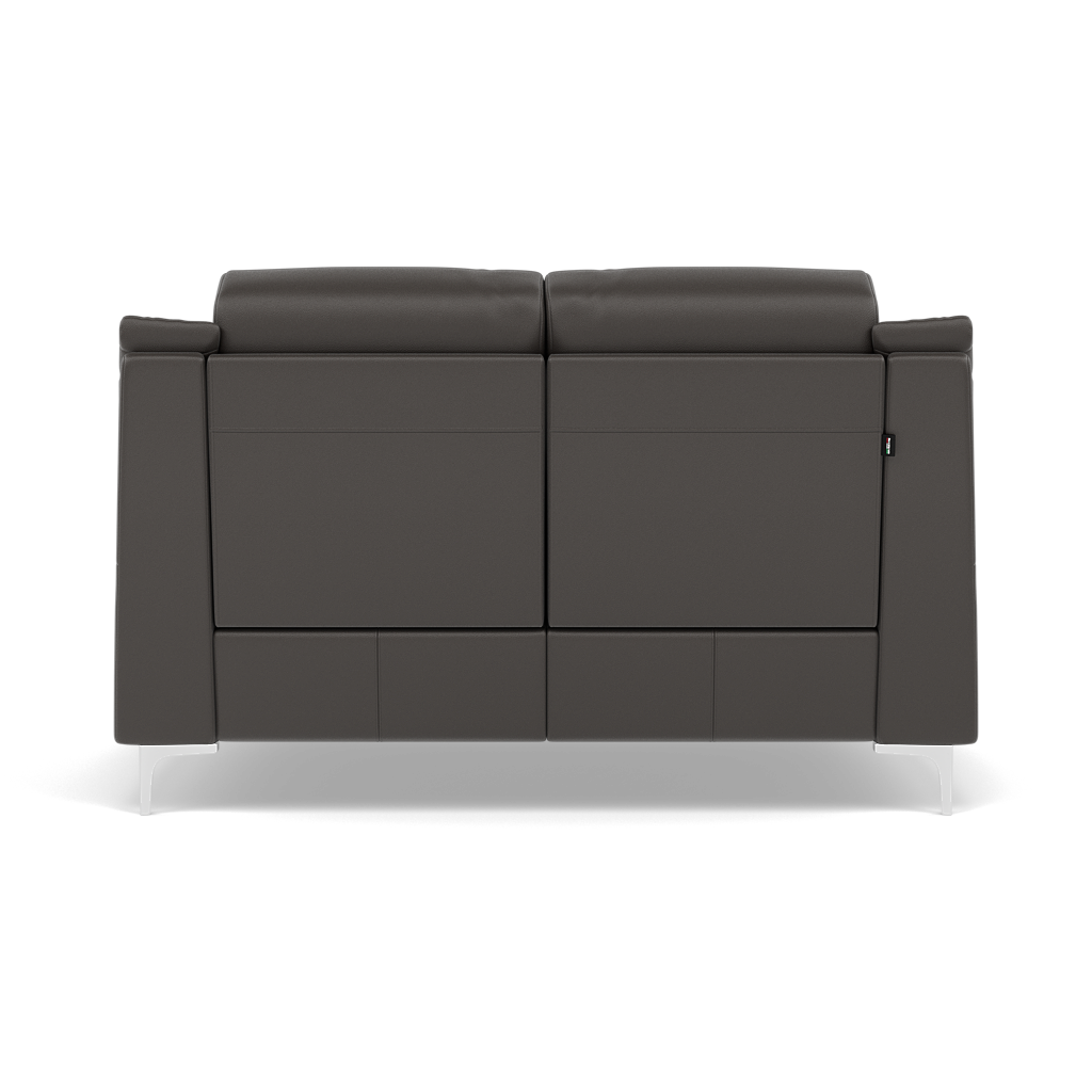 Nicoletti Carmen 2 Seater Sofa - 2 Seater Sofa CB — Feet: Shiny Metal / Torello PS Grigio Scuro 327, gallery image 2