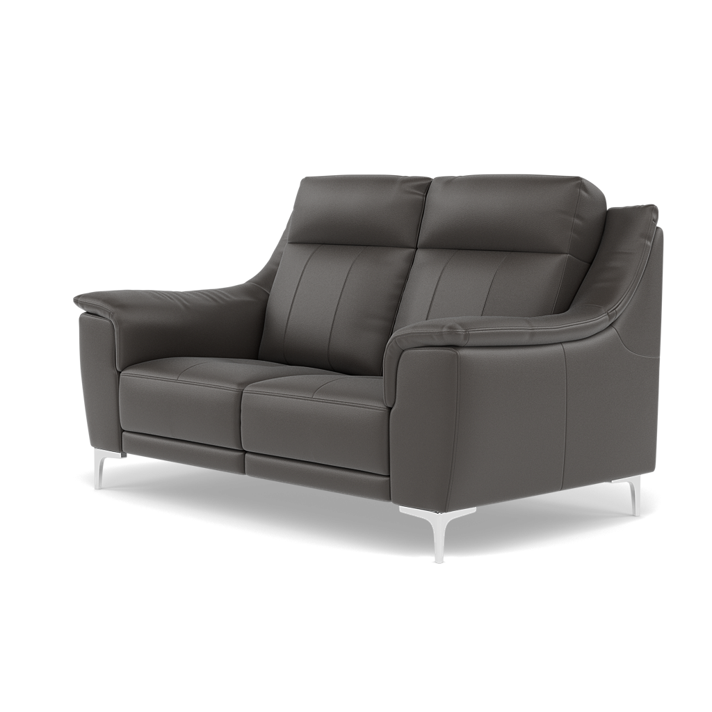 Nicoletti Carmen 2 Seater Sofa - 2 Seater Sofa CB — Feet: Shiny Metal / Torello PS Grigio Scuro 327, gallery image 3