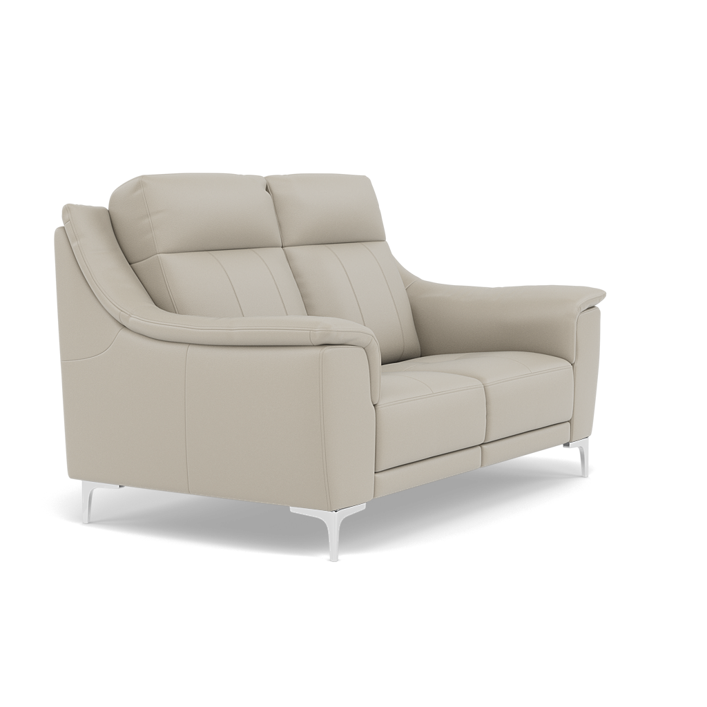 Nicoletti Carmen 2 Seater Sofa - 2 Seater Sofa CB — Feet: Shiny Metal / Torello PS Tortora 328, gallery image 1