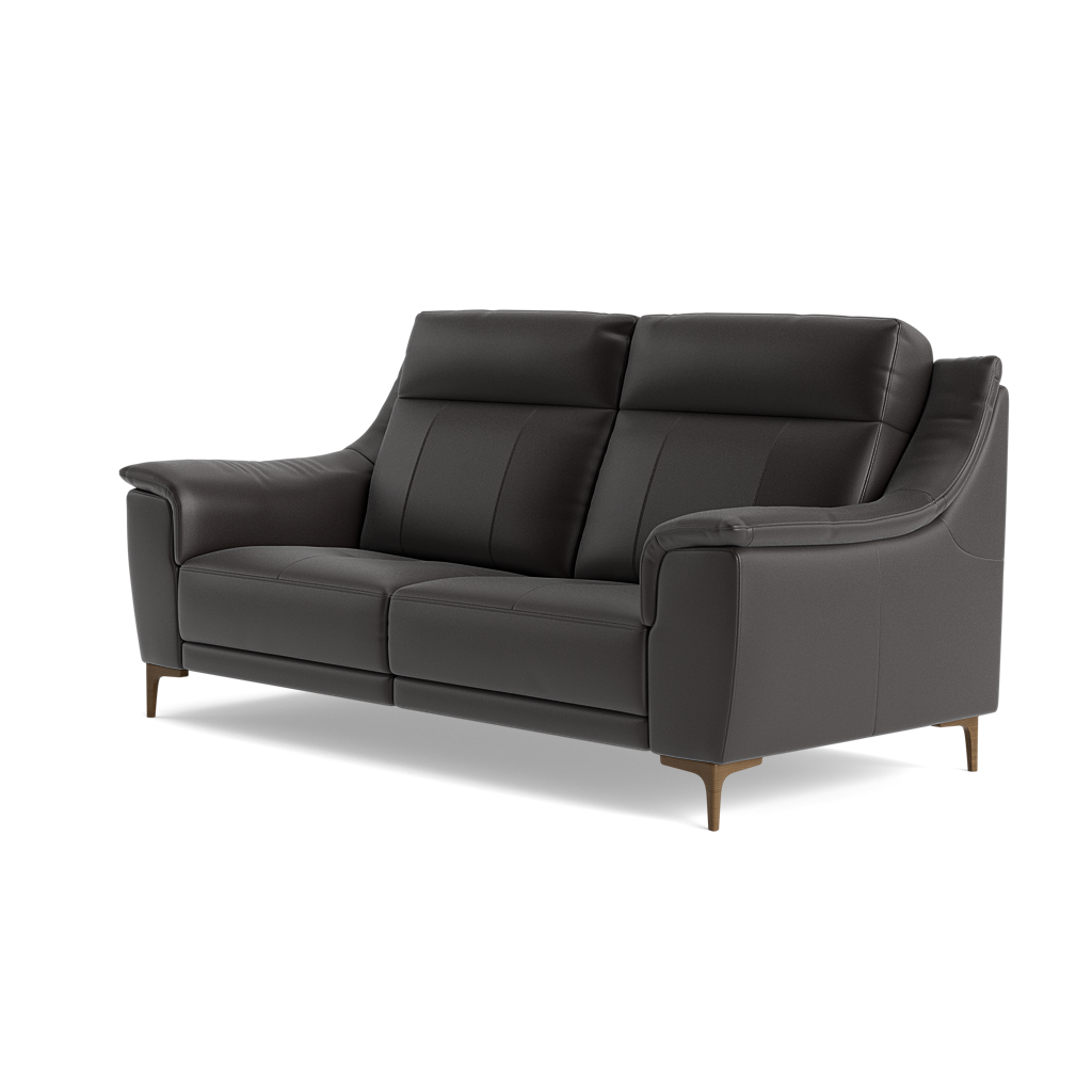 Nicoletti Carmen 3 Seater Sofa - 3 Seater Sofa CB — Feet: Graubraun / Torello PS Chocol -S 91, gallery image 3