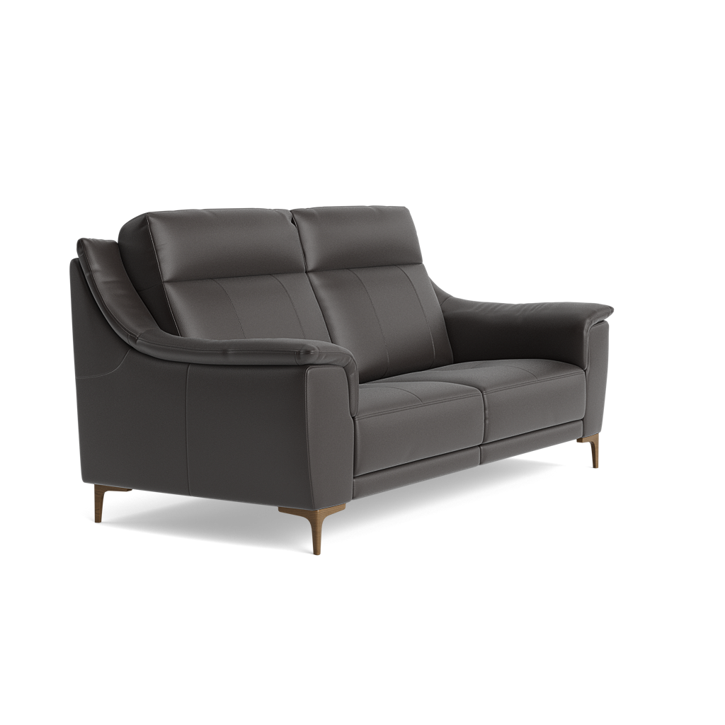 Nicoletti Carmen 3 Seater Sofa - 3 Seater Sofa CB — Feet: Graubraun / Torello PS Chocol -S 91, gallery image 1