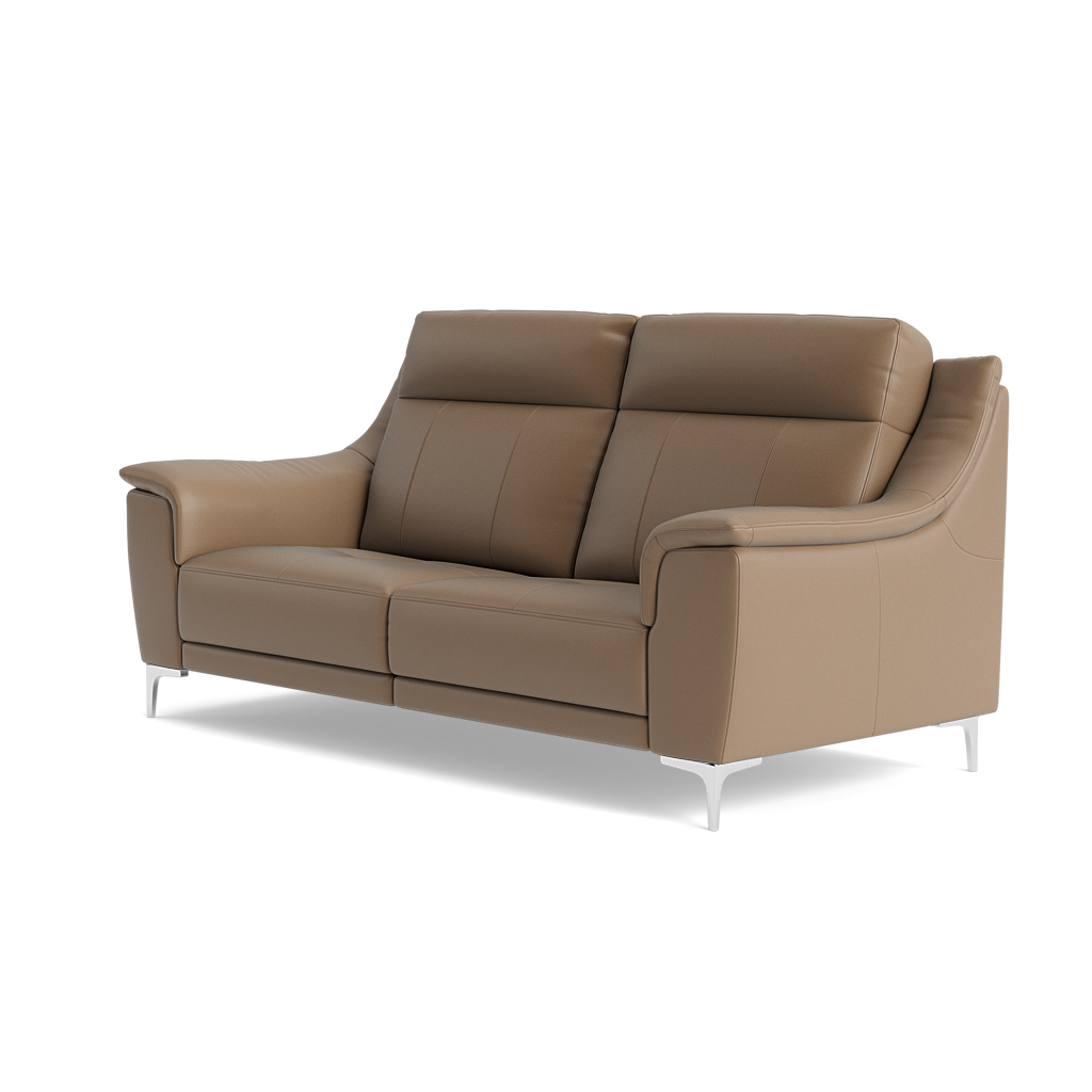 Nicoletti Carmen 3 Seater Sofa - 3 Seater Sofa CB — Feet: Shiny Metal / Torello PS 312 Taupe, gallery image 3