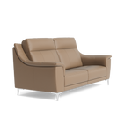 Nicoletti Carmen 3 Seater Sofa - 3 Seater Sofa CB — Feet: Shiny Metal / Torello PS 312 Taupe, gallery image 1