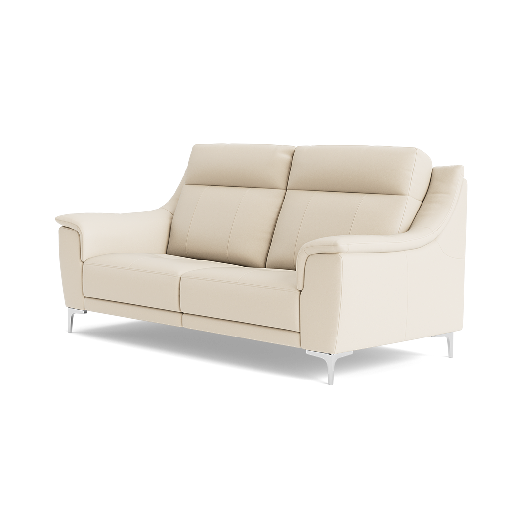 Nicoletti Carmen 3 Seater Sofa - 3 Seater Sofa CB — Feet: Shiny Metal / Torello PS Bianco 93, gallery image 3