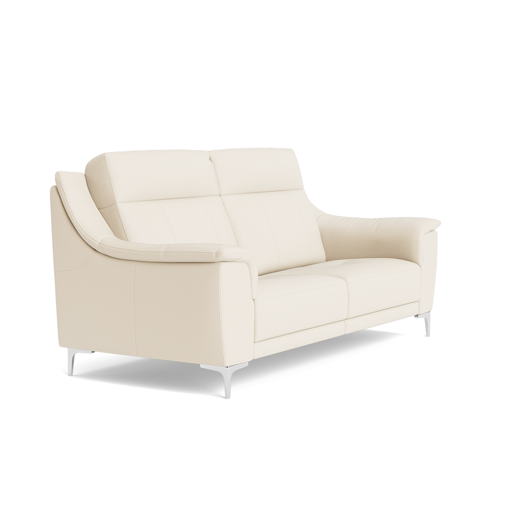 Nicoletti Carmen 3 Seater Sofa - 3 Seater Sofa CB — Feet: Shiny Metal / Torello PS Bianco 93, gallery image 1