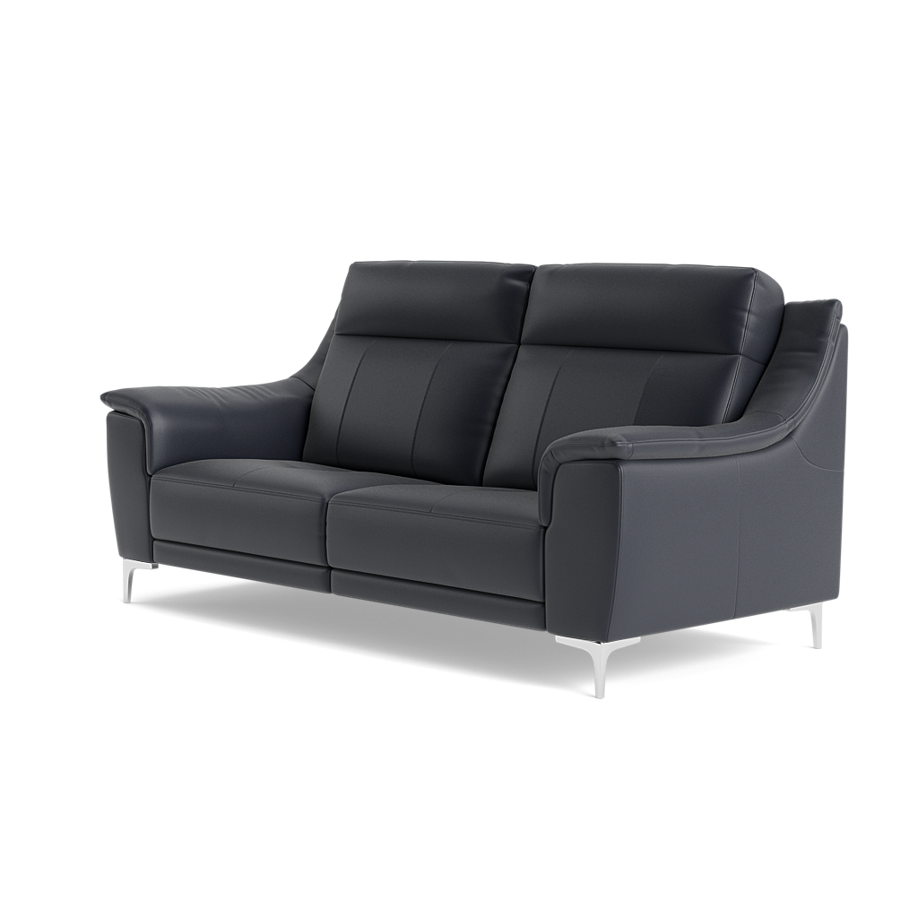 Nicoletti Carmen 3 Seater Sofa - 3 Seater Sofa CB — Feet: Shiny Metal / Torello PS Blu -S 81, gallery image 3