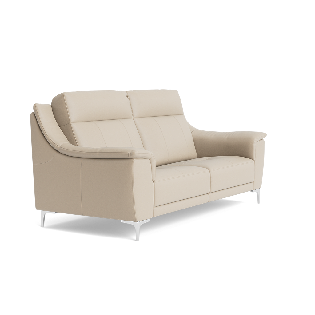 Nicoletti Carmen 3 Seater Sofa - 3 Seater Sofa CB — Feet: Shiny Metal / Torello PS Fango 352, gallery image 1