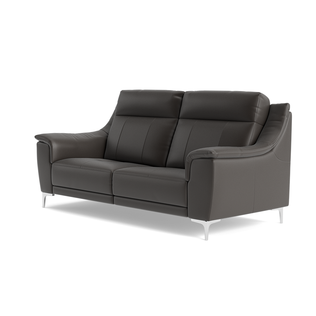 Nicoletti Carmen 3 Seater Sofa - 3 Seater Sofa CB — Feet: Shiny Metal / Torello PS Grigio Scuro 327, gallery image 3