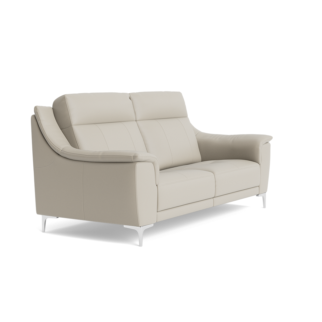 Nicoletti Carmen 3 Seater Sofa - 3 Seater Sofa CB — Feet: Shiny Metal / Torello PS Tortora 328, gallery image 1