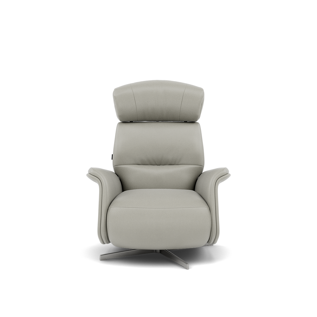 Nicoletti Happiness Recliner Armchair - Power Chair with Metal Base CB Armchairs Sterling Home 1 Macao Ice 371
