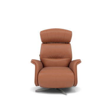 Nicoletti Happiness Recliner Armchair - Power Chair with Metal Base CB Armchairs Sterling Home 2 Macao Cognac 363