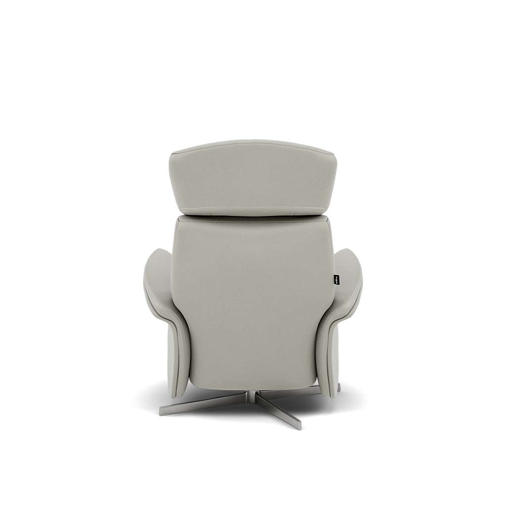 Nicoletti Happiness Recliner Armchair - Power Chair with Metal Base CB — Macao Ice 371, gallery image 2