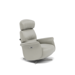 Nicoletti Happiness Recliner Armchair - Power Chair with Metal Base CB — Macao Ice 371, gallery image 1