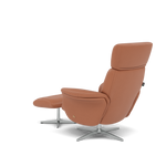 Nicoletti Love Recliner Armchair & Footstool - Manual Chair & Stool CB — Macao Cognac 363, gallery image 3