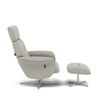 Nicoletti Love Recliner Armchair & Footstool - Manual Chair & Stool CB — Macao Ice 371, gallery image 2