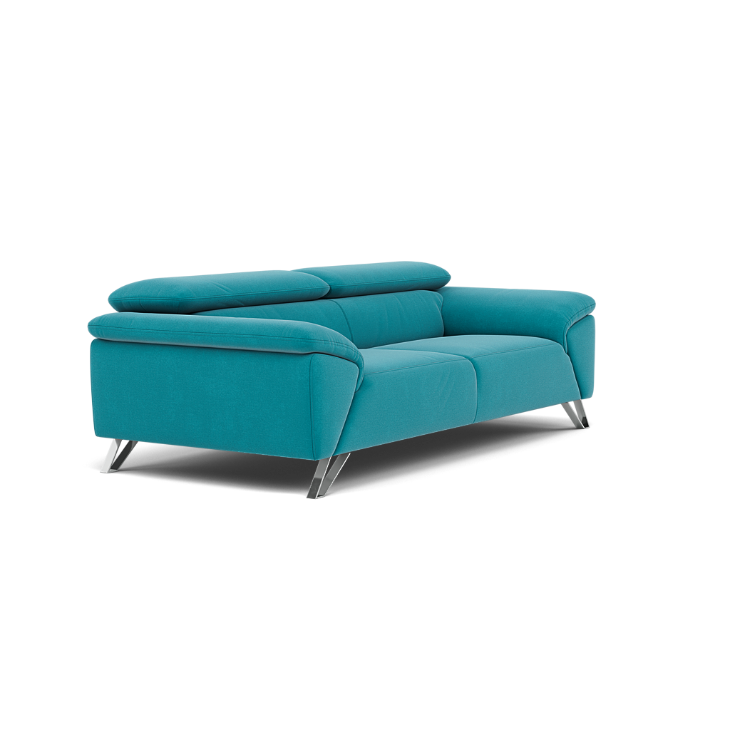 Nicoletti Puccini Small 3 Seater Sofa - 2.5 Seater Sofa NC — Selma FR Turchese V.3930, gallery image 1