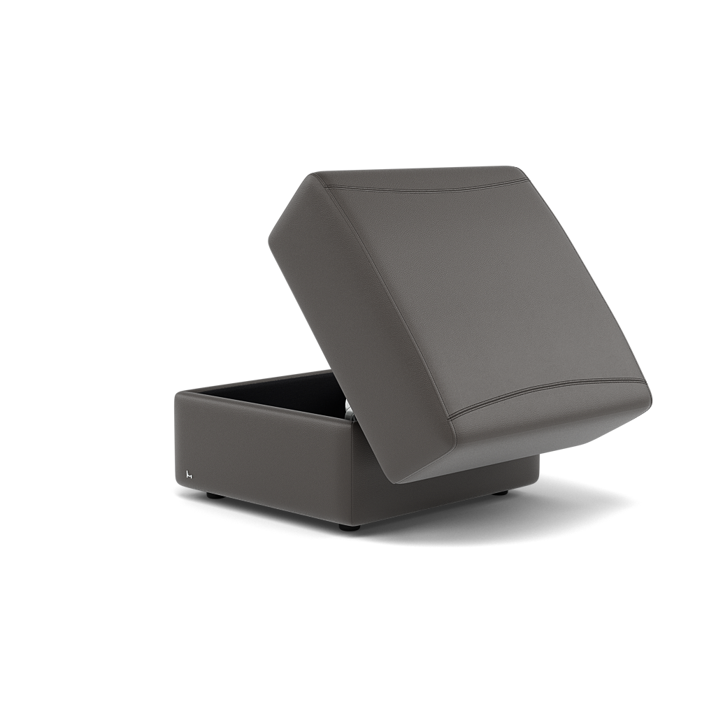 Nicoletti Rossini Storage Footstool - Ottoman Holder CB — Torello PS Grigio Scuro 327, gallery image 1