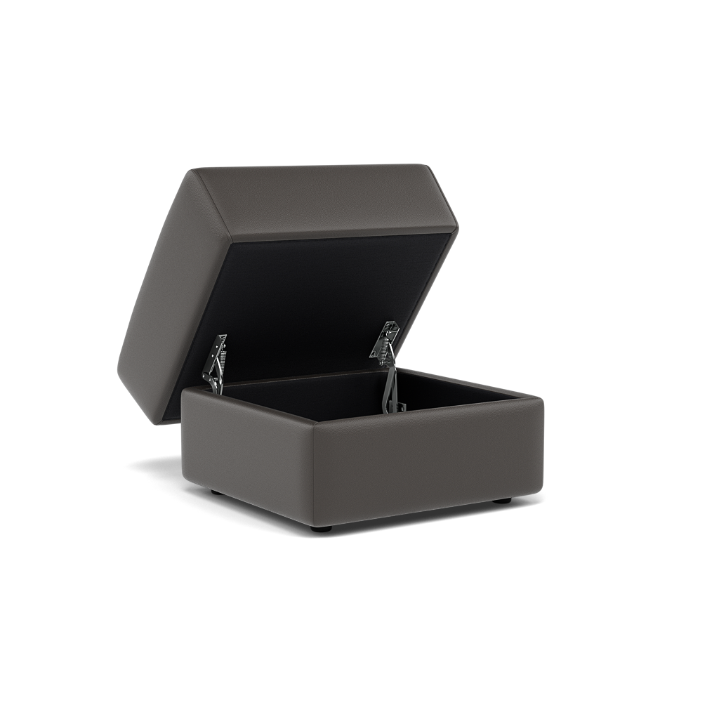 Nicoletti Rossini Storage Footstool - Ottoman Holder CB — Torello PS Grigio Scuro 327, gallery image 3