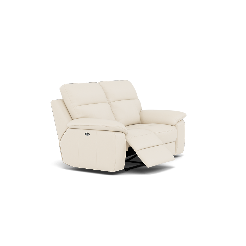 Nicoletti Vivaldi II 2 Seater Recliner Sofa - 2 Seater Double Power Recliner CB Torello - Power Recliner — Torello PS Bianco 93, gallery image 1