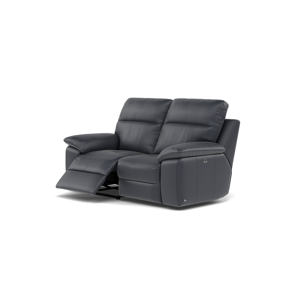 Nicoletti Vivaldi II 2 Seater Recliner Sofa - 2 Seater Double Power Recliner CB Torello - Power Recliner — Torello PS Blu -S 81, gallery image 3
