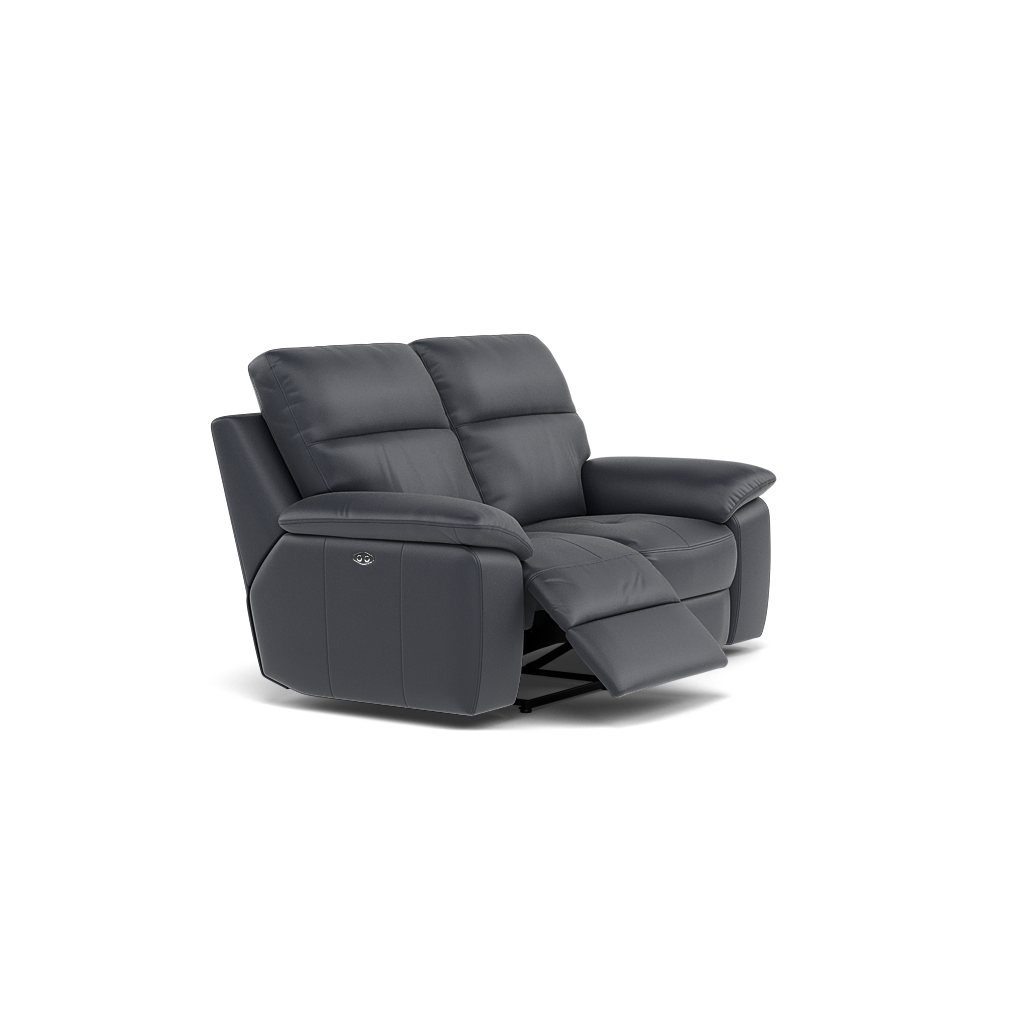 Nicoletti Vivaldi II 2 Seater Recliner Sofa - 2 Seater Double Power Recliner CB Torello - Power Recliner — Torello PS Blu -S 81, gallery image 1