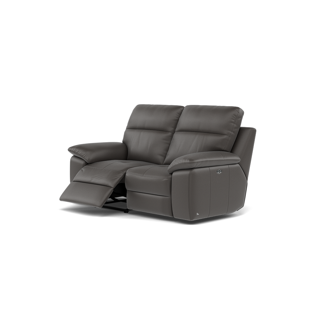 Nicoletti Vivaldi II 2 Seater Recliner Sofa - 2 Seater Double Power Recliner CB Torello - Power Recliner — Torello PS Grigio Scuro 327, gallery image 3