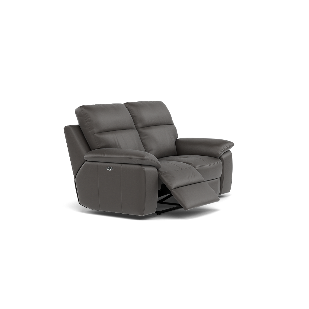 Nicoletti Vivaldi II 2 Seater Recliner Sofa - 2 Seater Double Power Recliner CB Torello - Power Recliner — Torello PS Grigio Scuro 327, gallery image 1