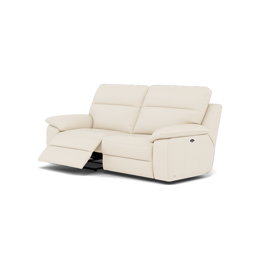 Nicoletti Vivaldi II 3 Seater Recliner Sofa - 3 Seater Double Power Recliner CB Torello - Power Recliner — Torello PS Bianco 93, gallery image 3