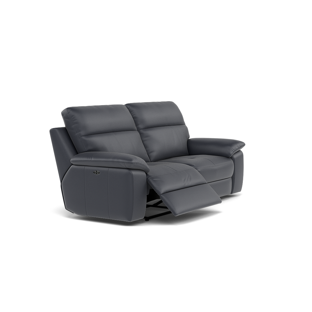 Nicoletti Vivaldi II 3 Seater Recliner Sofa - 3 Seater Double Power Recliner CB Torello - Power Recliner — Torello PS Blu -S 81, gallery image 1