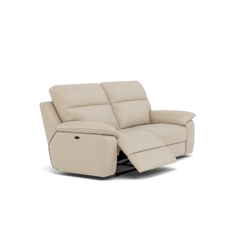 Nicoletti Vivaldi II 3 Seater Recliner Sofa - 3 Seater Double Power Recliner CB Torello - Power Recliner — Torello PS Fango 352, gallery image 1