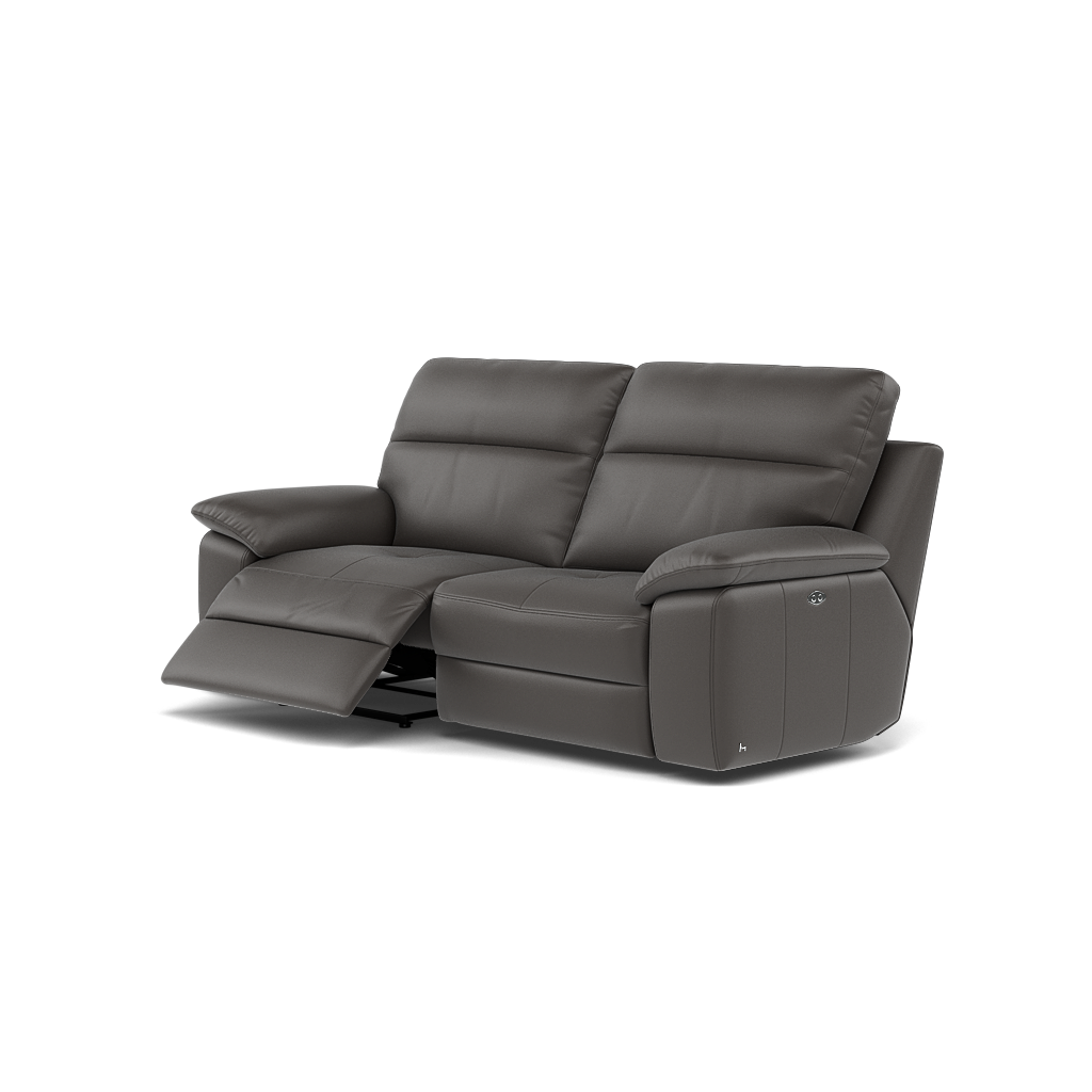 Nicoletti Vivaldi II 3 Seater Recliner Sofa - 3 Seater Double Power Recliner CB Torello - Power Recliner — Torello PS Grigio Scuro 327, gallery image 3
