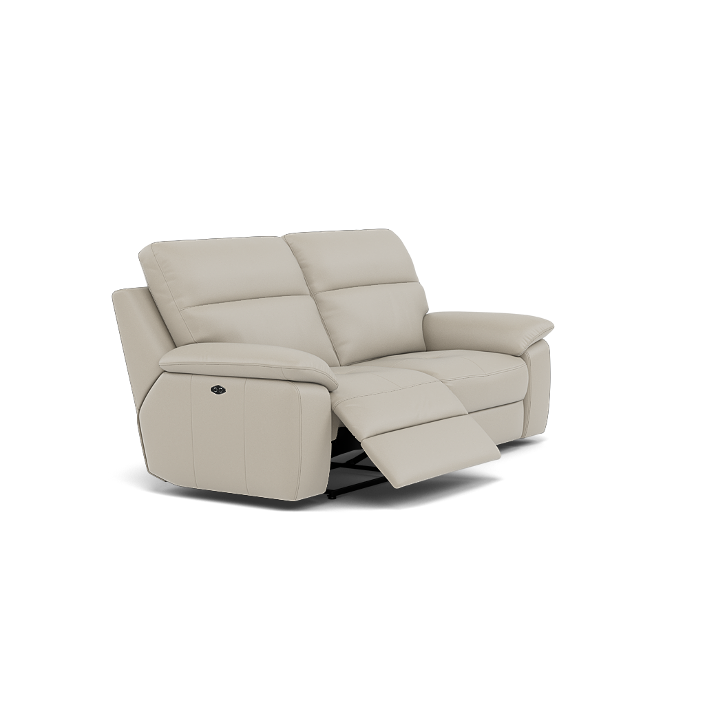 Nicoletti Vivaldi II 3 Seater Recliner Sofa - 3 Seater Double Power Recliner CB Torello - Power Recliner — Torello PS Tortora 328, gallery image 1